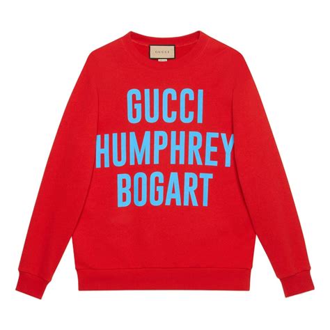 gucci humphrey bogart|'Gucci Humphrey Bogart' print sweatshirt in red .